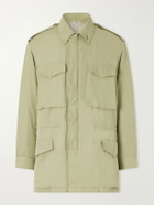 Auralee - Padded Silk and Linen Parka - Green