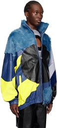 Marni Blue Paneled Jacket