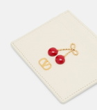 Valentino Garavani Embellished leather card holder