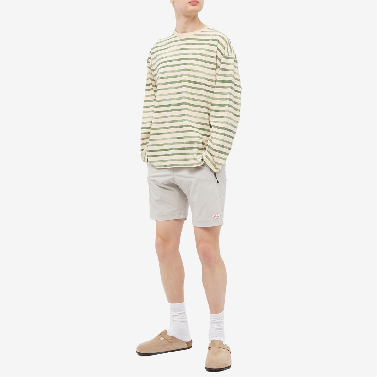 Battenwear Men's Stretch Climbing Short V2 in Light Beige Battenwear