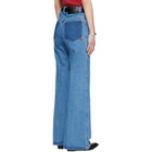 LU'U DAN BRUCE LEE x LỰU ĐẠN Blue Nocturnal Flare Jeans