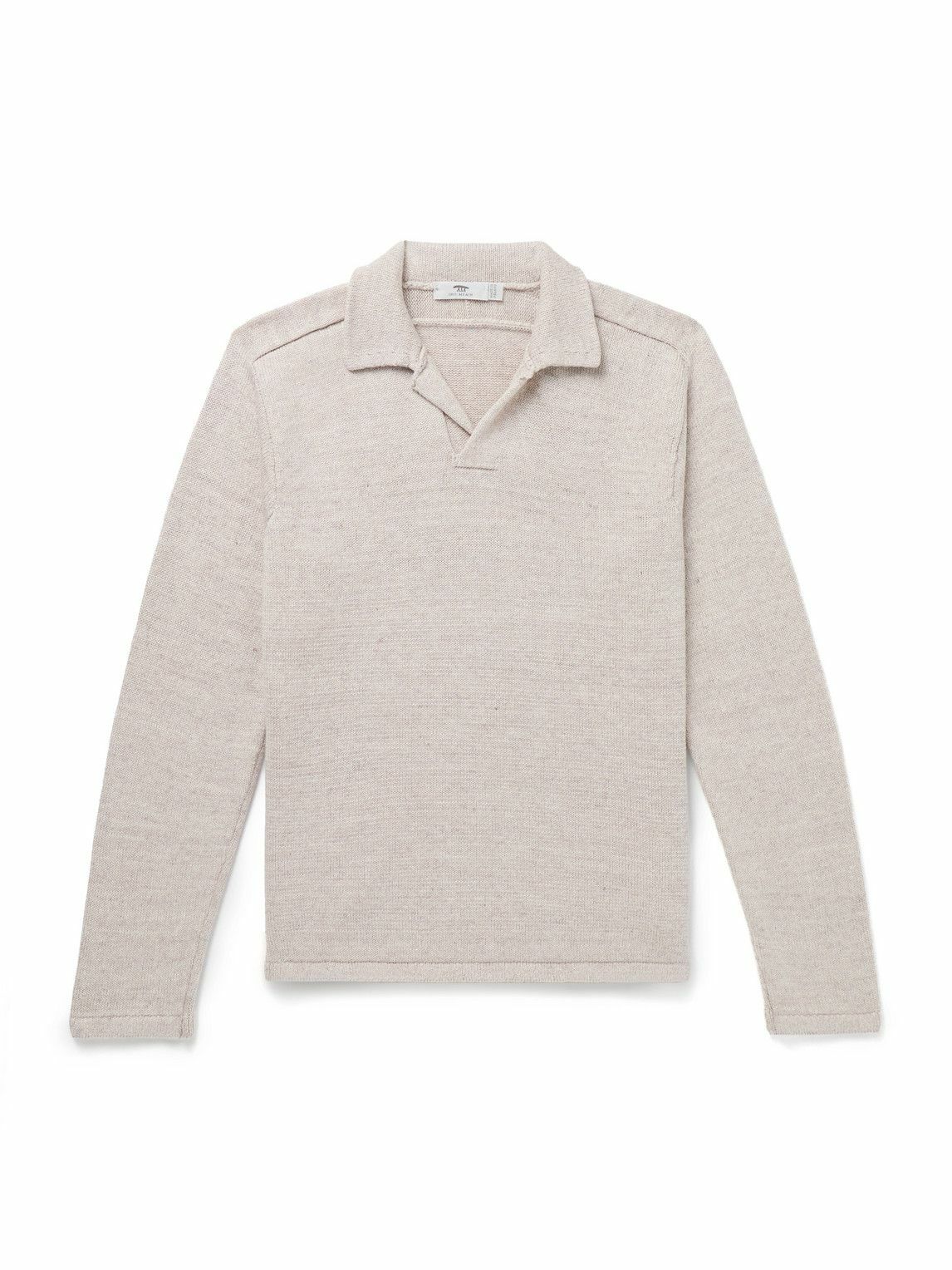 Inis Meáin - Wool and Linen-Blend Polo Shirt - Neutrals
