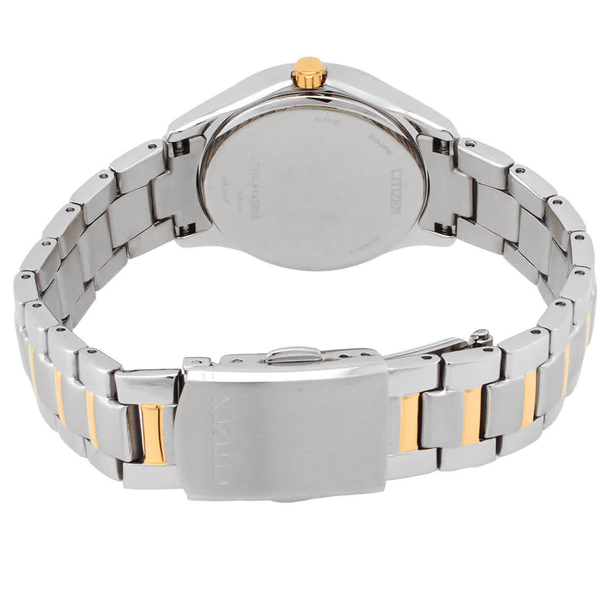 Citizen Crystal Eco-Drive Silver Dial Two-Tone Ladies Watch FE1146-71A