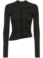 CHRISTOPHER ESBER - Front Knot Long Sleeve Jersey Top