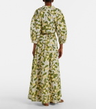 Adriana Degreas Printed cotton-blend maxi skirt