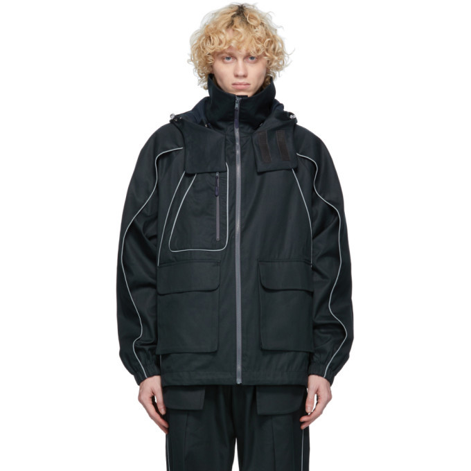 paria /FARZANEH Navy Gore-Tex® Infinium Pleat Jacket Paria Farzaneh