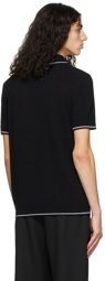 Balmain Black Knit Polo