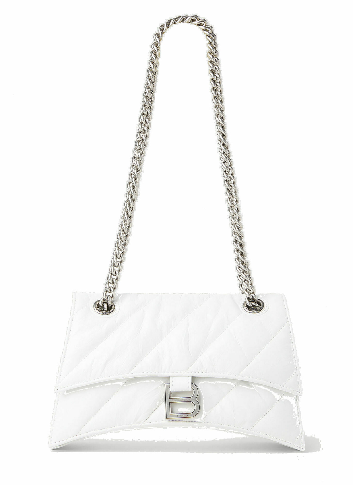 Balenciaga - Crush Chain Shoulder Bag In White Balenciaga