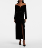 Roland Mouret Off-shoulder velvet top