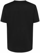 DOLCE & GABBANA - Logo Plaque Cotton V-neck T-shirt