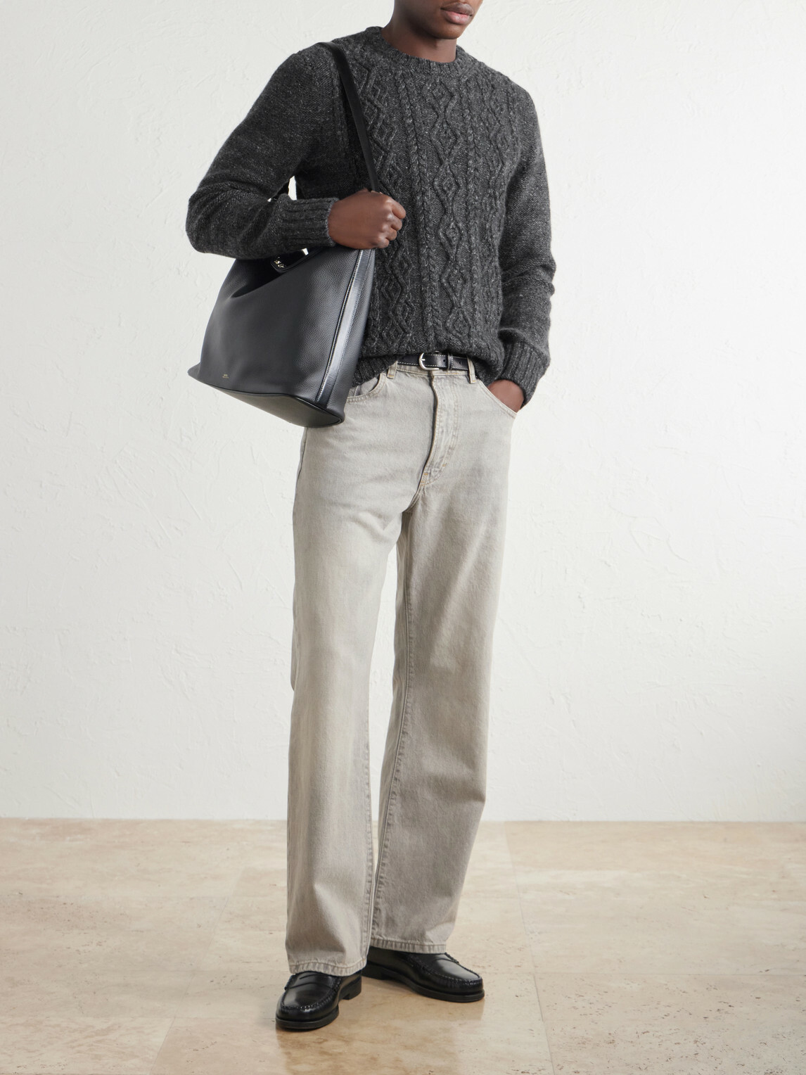 Inis Meáin - Aran Cashmere Sweater - Gray