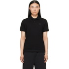 Moncler Black Logo Cotton Piquet Polo
