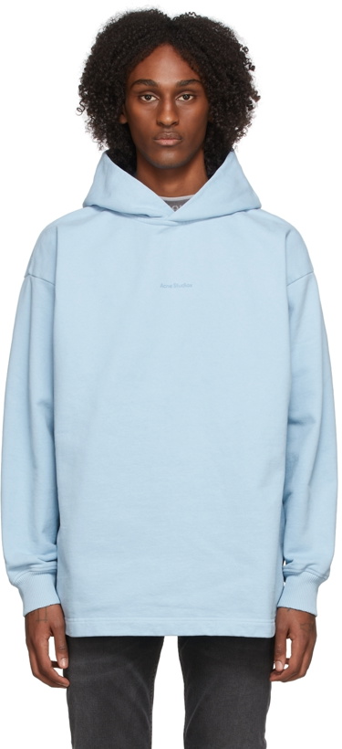 Photo: Acne Studios Blue Logo Stamp Hoodie