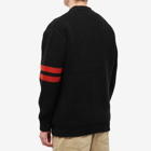 Beams Plus Men's Lettered 3G Cardigan in Black