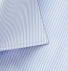 Brioni - Light-Blue Pinstriped Cotton-Poplin Shirt - Men - Blue