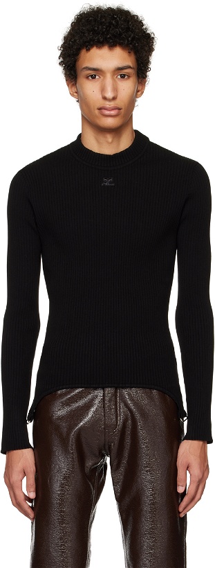 Photo: Courrèges Black Embroidered Sweater