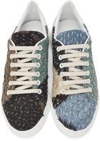 By Walid Multicolor Round Toe Lace-Up Sneakers