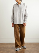 mfpen - Generous Striped Organic Cotton Shirt - White