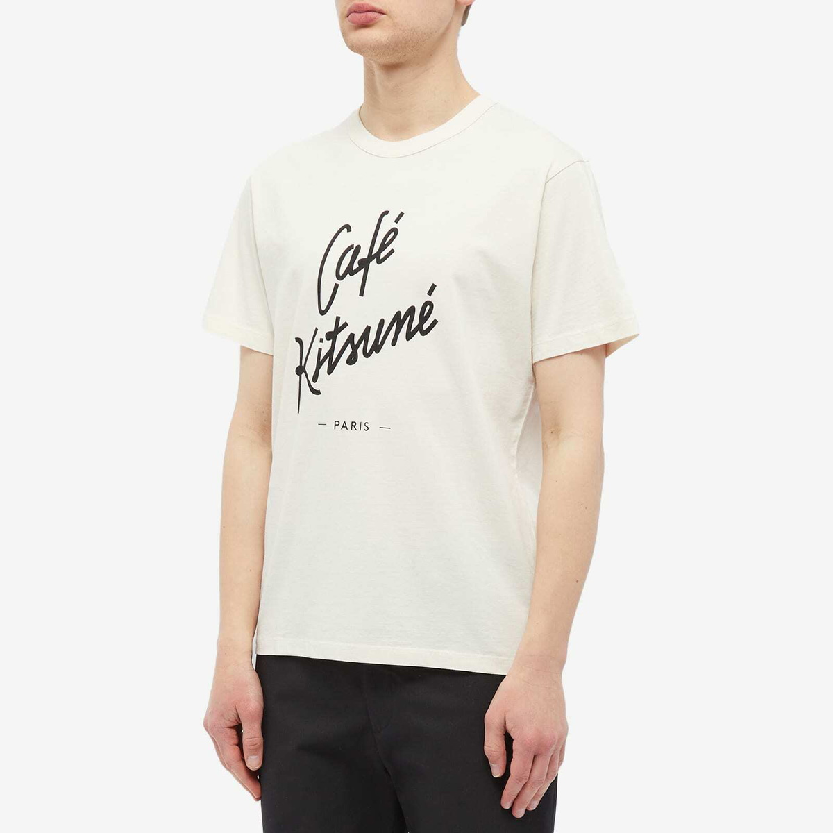 【MAISON KITSUNE】Cafe Kitsune Tシャツ Maison Kitsune Cafe Kitsune Relax T-shirt Black