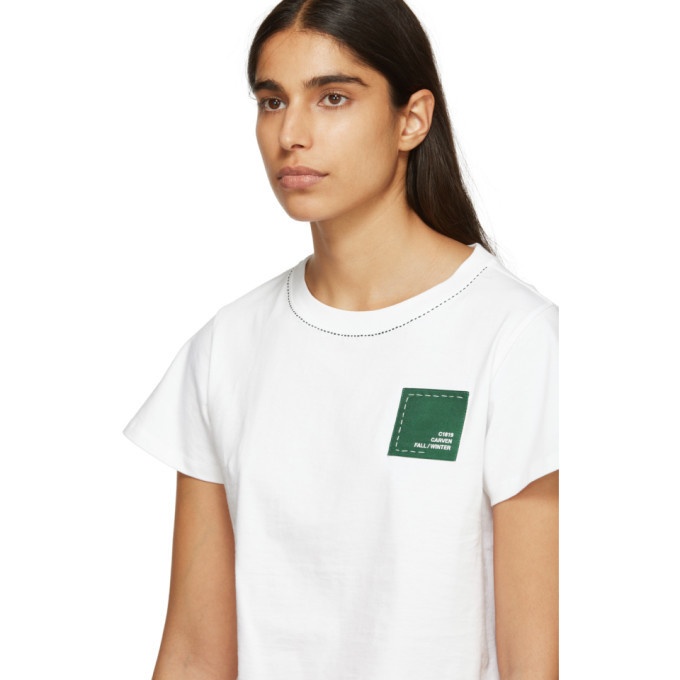 Carven White Branded Patch T-Shirt Carven