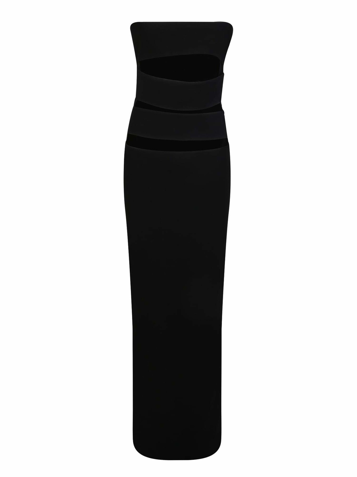 ワンピース MONOT BLACK PETAL CUT OUT LONG DRESS Monot Black Petal Cut Out Long Dress Monot