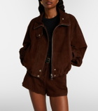 Nour Hammour Pia suede blouson jacket