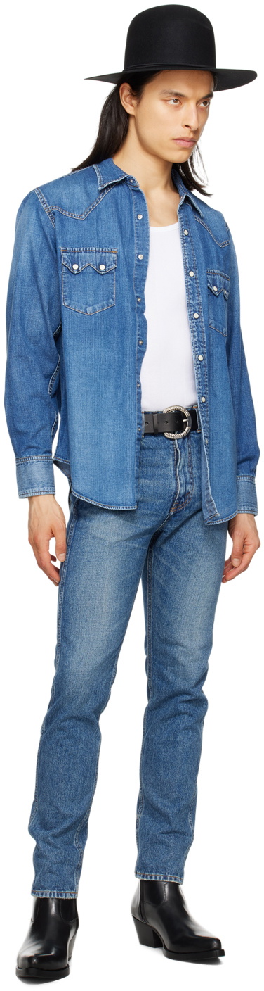 The Letters Blue Tapered Jeans