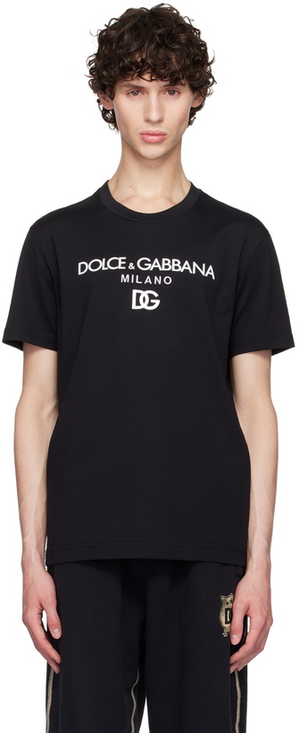 Photo: Dolce&Gabbana Black DG Embroidery T-Shirt