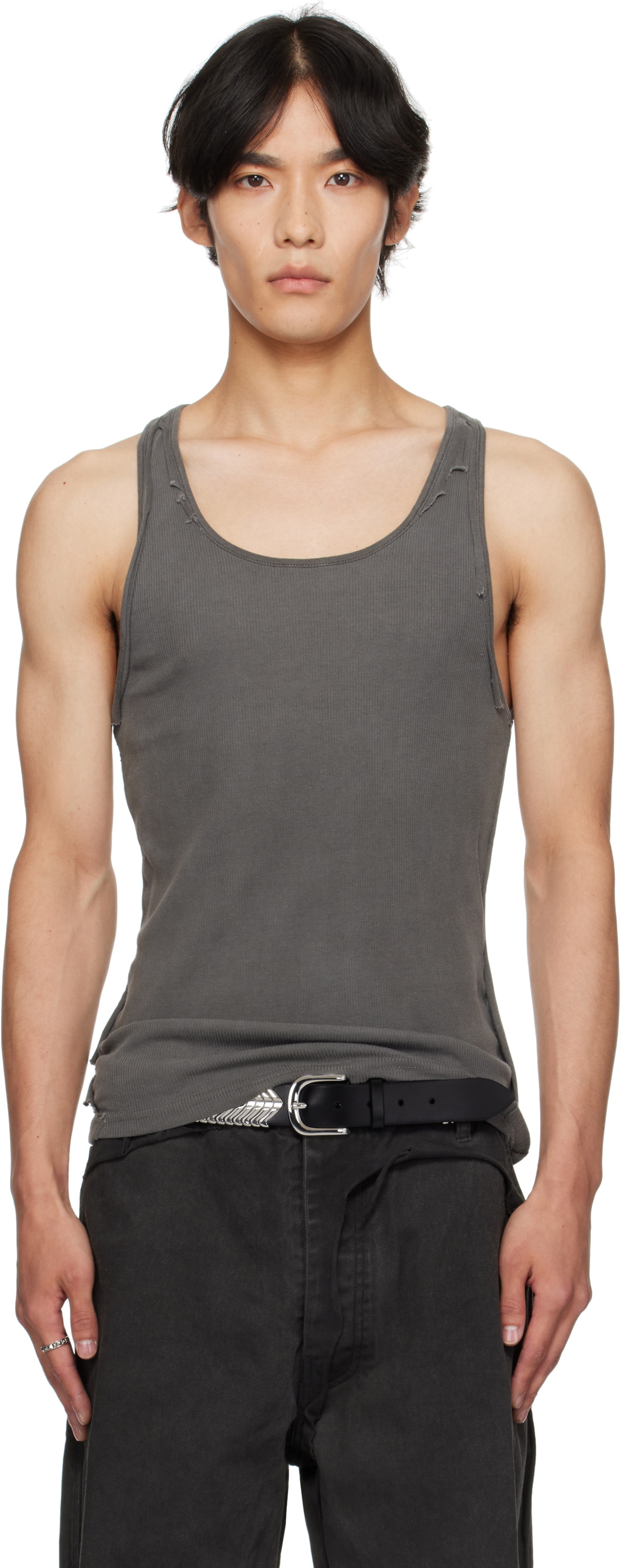 ALEXANDER DIGENOVA Gray Layered Tank Top