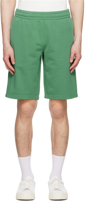 Photo: Maison Kitsuné Green Crest Shorts