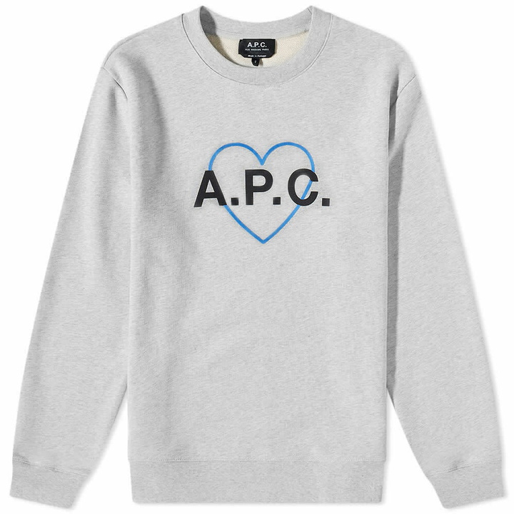 Photo: A.P.C. Jules Heart Logo Crew Sweat