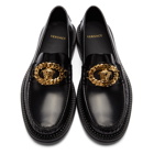 Versace Black Medusa Moccasin Loafers