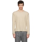 Sulvam Beige Long Sleeve T-Shirt