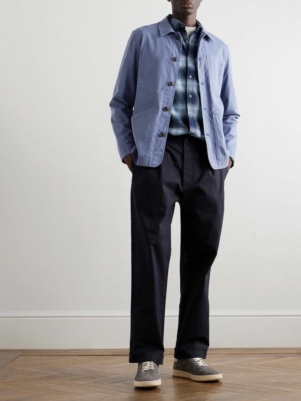 Altea - Stretch-Lyocell and Cotton Blend Denim Overshirt - Blue