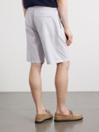 Paul Smith - Straight-Leg Striped Cotton Drawstring Shorts - Blue