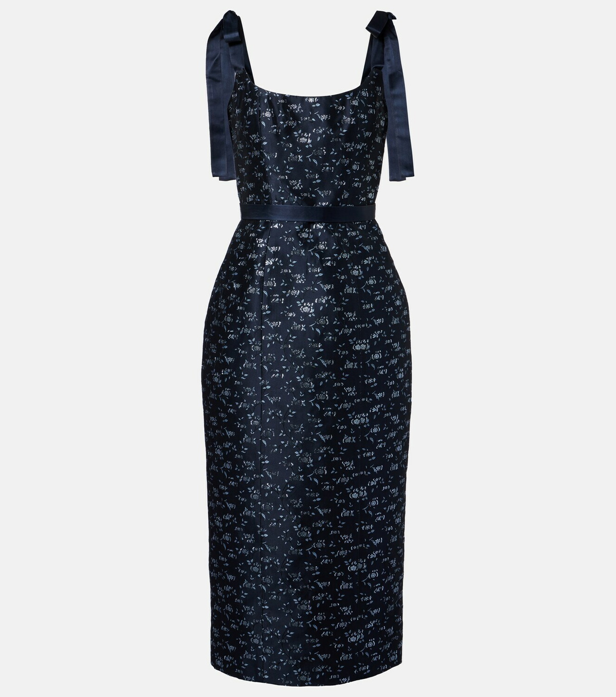 Markarian Acacia floral brocade corset dress