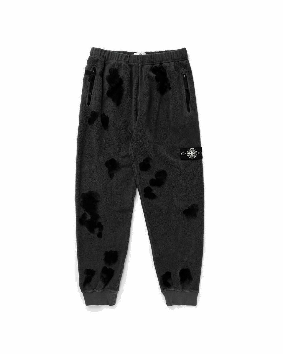 Photo: Stone Island Fleece Pants Cotton Pile, Garment Dyed + Handmade Treatment Grey - Mens - Casual Pants