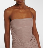 Alex Perry Draped jersey bustier dress