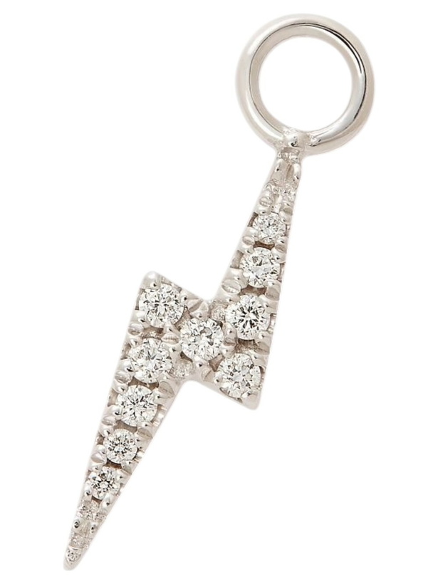 Photo: MARIA TASH 18K White Gold Lightning Bolt Diamond Charm