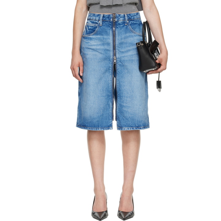 Photo: Alexander Wang Blue Zip Front Midi Skort