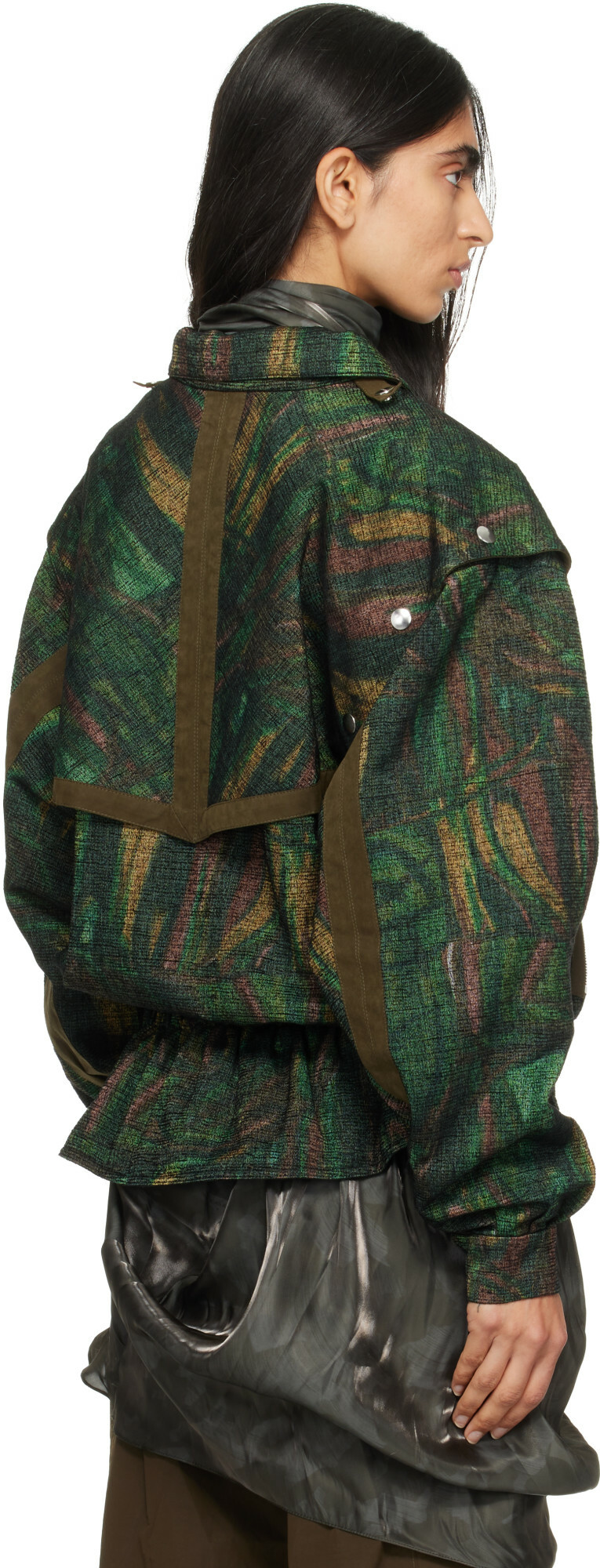 Kiko Kostadinov Green Heron Belted Jacket