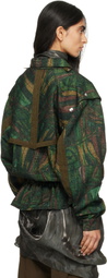 Kiko Kostadinov Green Heron Belted Jacket