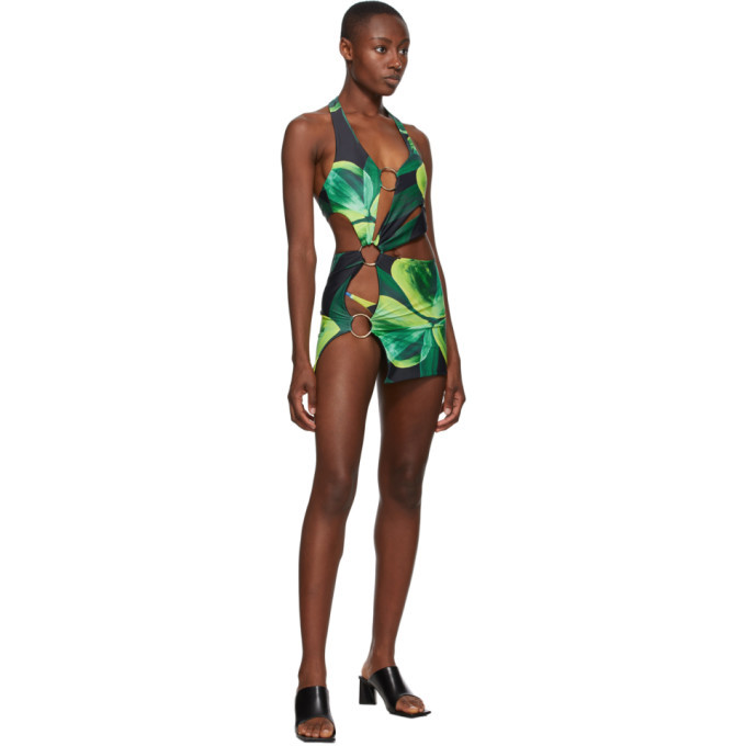 green emerald velvet dress Louisa Ballou King Tide Dress in Green main image 0