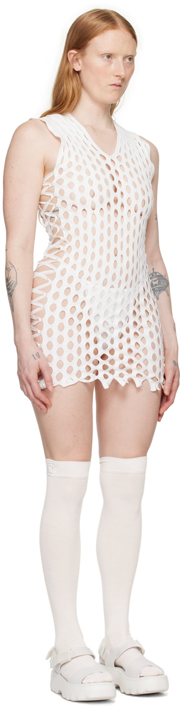 Sinéad O’Dwyer White Squiggle Minidress