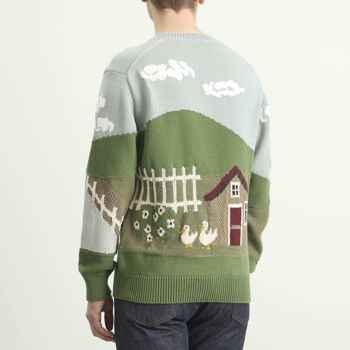 Junya Watanabe MAN Men's Intarsia Jacquard Jumper in Multi