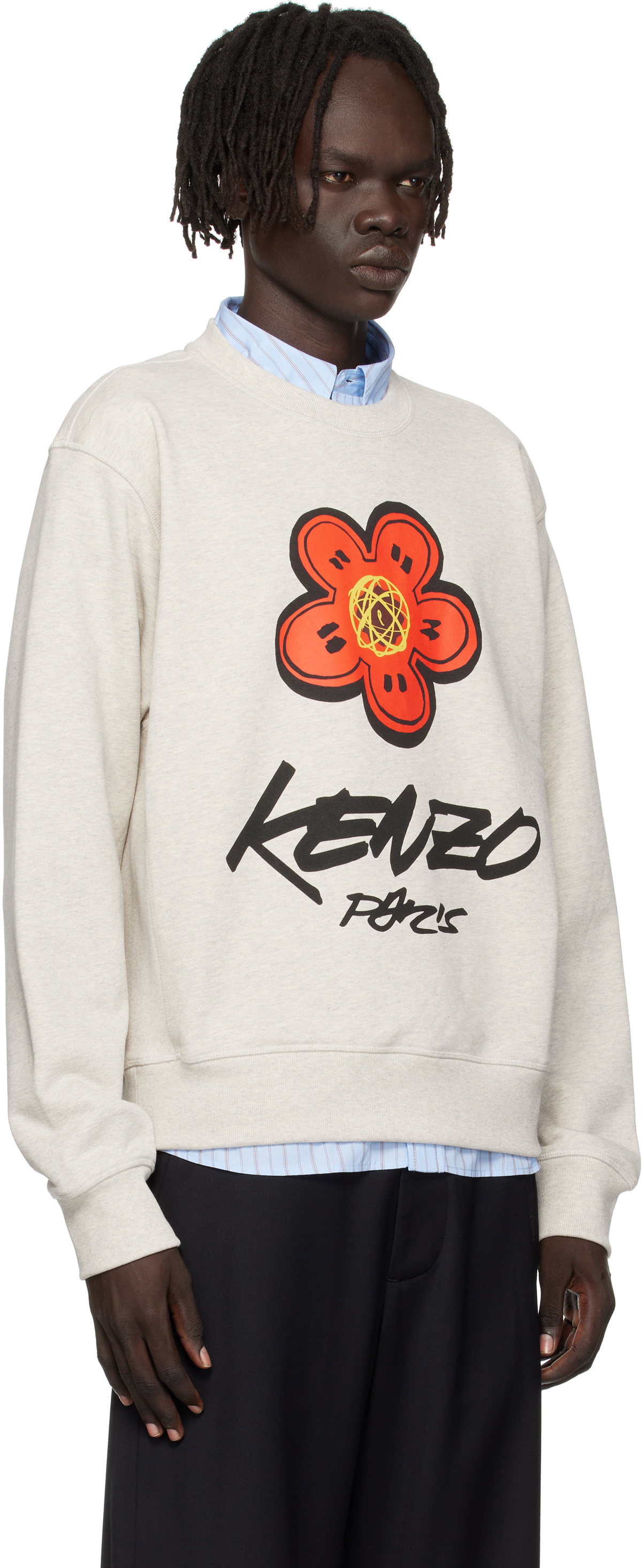 Kenzo Gray Kenzo Paris Futura 2000 Edition Cotton Sweatshirt
