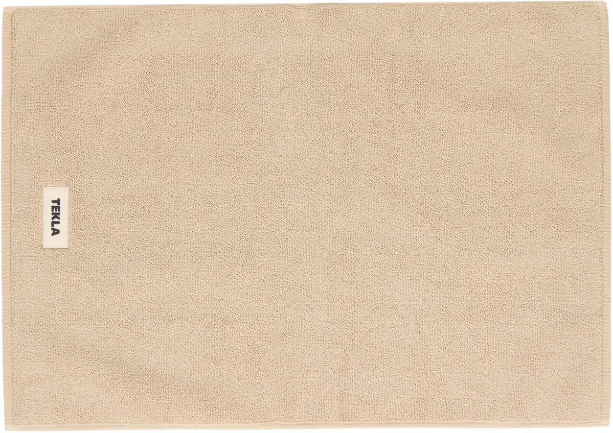 Tekla Beige Terry Bath Mat
