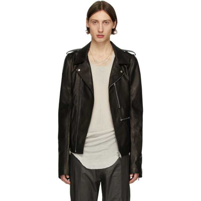 Photo: Rick Owens Black Leather Tecuatl Stooges Jacket