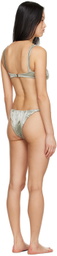 Isa Boulder SSENSE Exclusive Gray Shelly & Waves Bikini