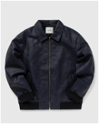 Arte Antwerp All Embroidery Leather Jacket Blue - Mens - Bomber Jackets